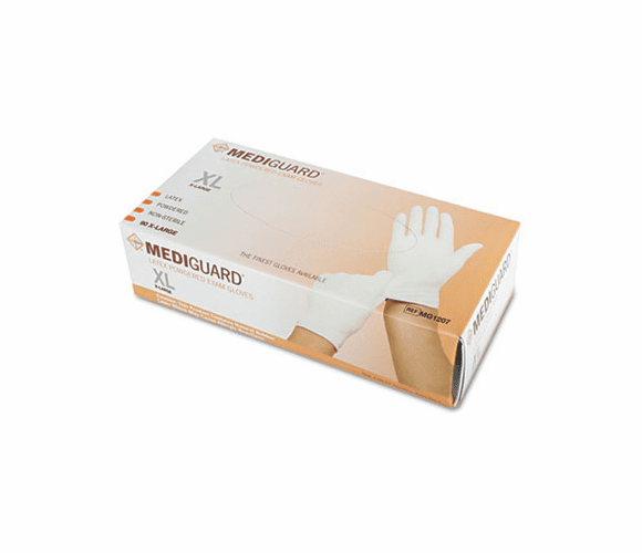 MIIMG1207P MediGuard Powdered Latex Exam Gloves, X-Large, 90/Box By MEDLINE INDUSTRIES, INC.