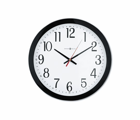 MIL625166 Gallery Wall Clock, 16in, Black By HOWARD MILLER CLOCK CO.