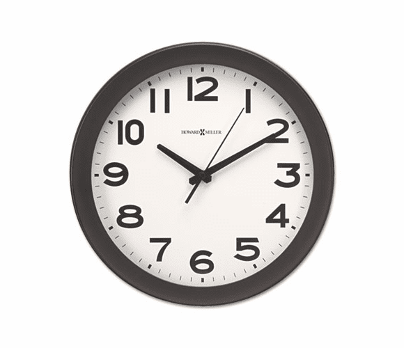 MIL625485 Kenwick Wall Clock, 13-1/2in, Black By HOWARD MILLER CLOCK CO.