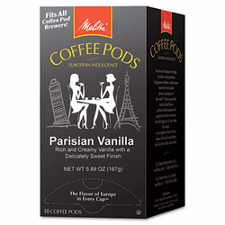 MLA75411 Coffee Pods, Parisian Vanilla, 18 Pods/Box By MELITTA USA