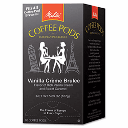 MLA75416 Coffee Pods, Vanilla Crme Brulee, 18 Pods/Box By MELITTA USA