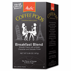 MLA75421 One:One Coffee Pods, Breakfast Blend, 18 Pods/Box By MELITTA USA