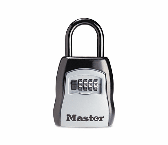 MLK5400D Locking Combination 5-Key Steel Box, 3 1/2w x 1 5/8d x 4h, Black/Silver By MASTER LOCK COMPANY