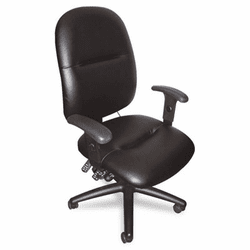 MLN2424AGBLT 24-Hour High-Performance Task Chair, Black Leather By MAYLINE COMPANY