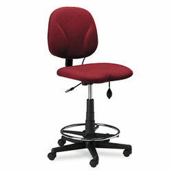 MLN4005AG2112 Comfort Series Adjustable Swivel Task Stool, Burgundy Fabric By MAYLINE COMPANY
