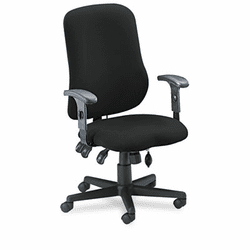 MLN4019AG2113 Comfort Series Contoured Support Chair, Acrylic/Poly Blend Fabric, Black By MAYLINE COMPANY