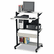 MLN8432SOGRYBLK Soho Fully Adjustable Mobile Computer Table, 32w x 31d x 50h, Gray/Black By MAYLINE COMPANY