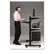 MLN8432SOGRYBLK Soho Fully Adjustable Mobile Computer Table, 32w x 31d x 50h, Gray/Black By MAYLINE COMPANY