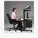 MLN8432SOGRYBLK Soho Fully Adjustable Mobile Computer Table, 32w x 31d x 50h, Gray/Black By MAYLINE COMPANY