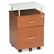 MLN973MEC Eastwinds Vision Locking Box/File Pedestal, Medium Cherry with White Glass By MAYLINE COMPANY
