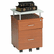 MLN973MEC Eastwinds Vision Locking Box/File Pedestal, Medium Cherry with White Glass By MAYLINE COMPANY