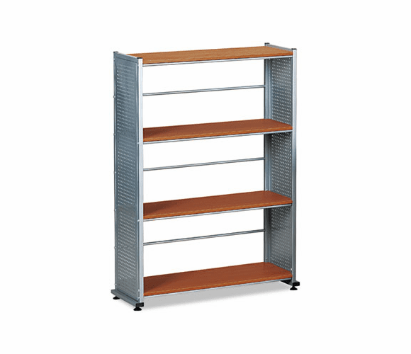MLN994MEC Eastwinds Accent Shelving, Four Shelves, 31-1/4w x 11d x 44-1/2h, Medium Cherry By MAYLINE COMPANY