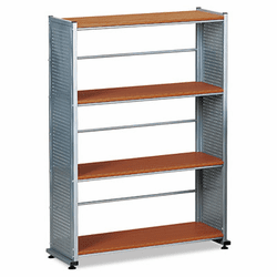 MLN994MEC Eastwinds Accent Shelving, Four Shelves, 31-1/4w x 11d x 44-1/2h, Medium Cherry By MAYLINE COMPANY