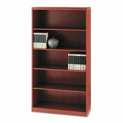 MLNAB5S36LCR Aberdeen Series Laminate 5-Shelf Bookcase, 36w x 15d x 68�h, Cherry By MAYLINE COMPANY