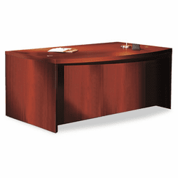 MLNABD7242LCR Aberdeen Series Laminate Bow Front Desk Shell, 72w x 42d x 29�h, Cherry By MAYLINE COMPANY