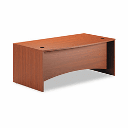 MLNBTBD7239LCR Brighton Series Laminate Bow Front Desk Shell, 72w x 39d x 29h, Cherry By MAYLINE COMPANY