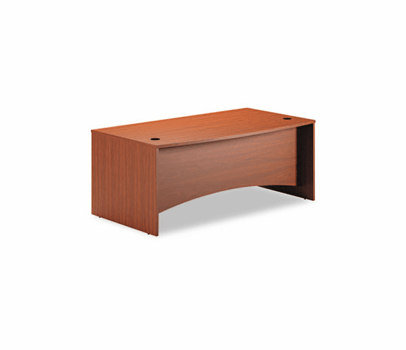 MLNBTBD7239LCR Brighton Series Laminate Bow Front Desk Shell, 72w x 39d x 29h, Cherry By MAYLINE COMPANY