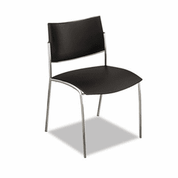 MLNESC2B Escalate Stacking Chair, Plastic Back/Seat, Black, 4 Chairs/Carton By MAYLINE COMPANY