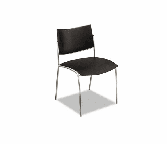 MLNESC2B Escalate Stacking Chair, Plastic Back/Seat, Black, 4 Chairs/Carton By MAYLINE COMPANY