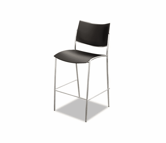 MLNESS2B Escalate Stacking Stool, Plastic Back/Seat, Black, 2 Chairs/Carton By MAYLINE COMPANY