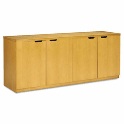 MLNHDC2072M Luminary Series Wood Veneer Hinged Door Credenza, 72w x 20d x 29h, Maple By MAYLINE COMPANY