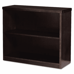 MLNMBC3629ESP Mira Series Wood Veneer 2-Shelf Bookcase, 34�w x 12d x 29h, Espresso By MAYLINE COMPANY