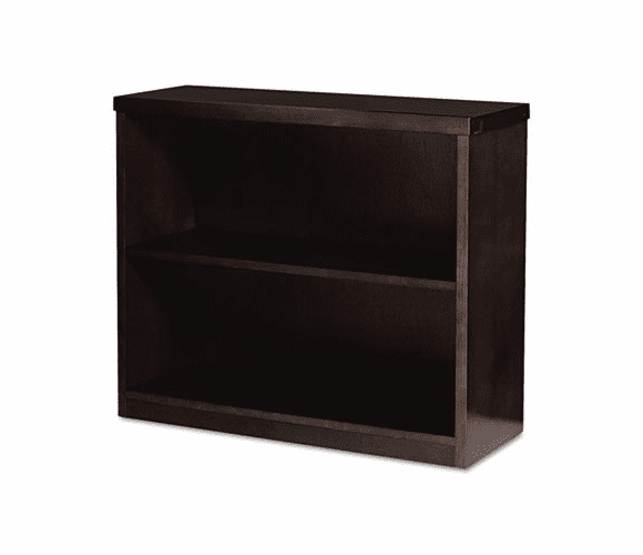 MLNMBC3629ESP Mira Series Wood Veneer 2-Shelf Bookcase, 34�w x 12d x 29h, Espresso By MAYLINE COMPANY