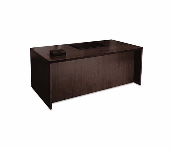 MLNMDKS3672ESP Mira Series Wood Veneer Straight Front Desk, 72w x 36d x 29�h, Espresso By MAYLINE COMPANY