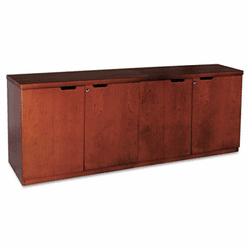 MLNMHDC2072MC Mira Series Veneer 72W Hinged Door Credenza, 72w x 20d x 29�, Med Chry By MAYLINE COMPANY