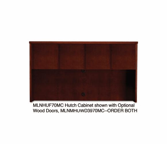 MLNMHUF70MC Mira Series Veneer Assembled Hutch Frame, 70w x 14d x 39h, Medium Cherry By MAYLINE COMPANY