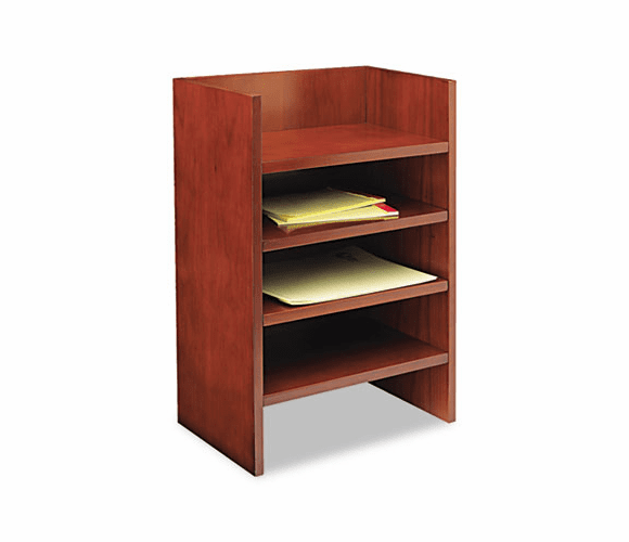 MLNMLTMC Mira Series Wood Veneer Hutch Letter Tray, 17w x 10d x 22H, Med Chry By MAYLINE COMPANY