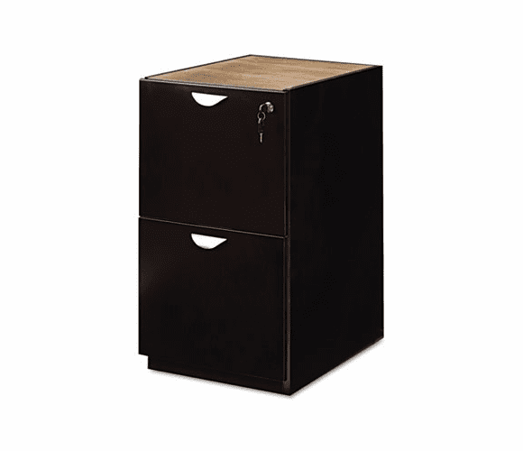 MLNMPFF22ESP Mira Series File/File Credenza Pedestal, 15w x 22d x 27h, Espresso By MAYLINE COMPANY