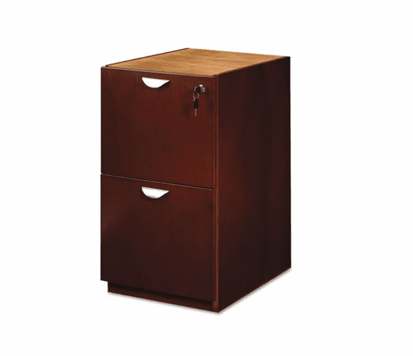 MLNMPFF28MC Mira Series File/File Desk Pedestal, 15w x 28d x 27�h, Medium Cherry By MAYLINE COMPANY