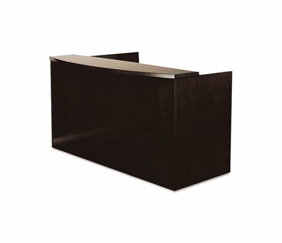 MLNMRS7278DESP Mira Series Wood Veneer Reception Desk Shell, 72w x 36d x 43�h, Espresso By MAYLINE COMPANY