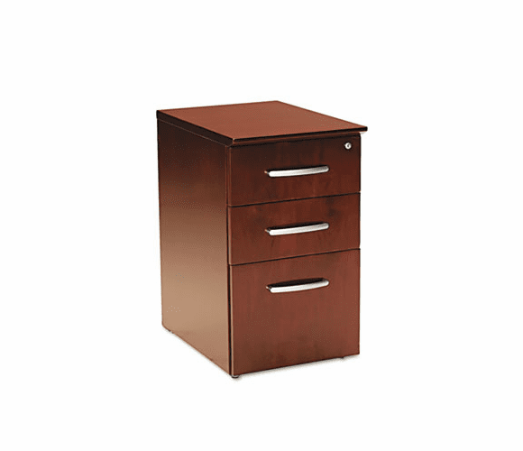 MLNNBBFCRY Napoli Veneer Box/Box/File Pedestal, 15w x 21d x 26h, Sierra Cherry By MAYLINE COMPANY