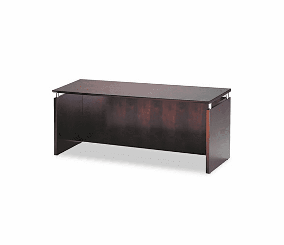 MLNNCNZ63MAH Napoli Series Wood Veneer Credenza, 63w x 24d x 29h, Mahogany By MAYLINE COMPANY