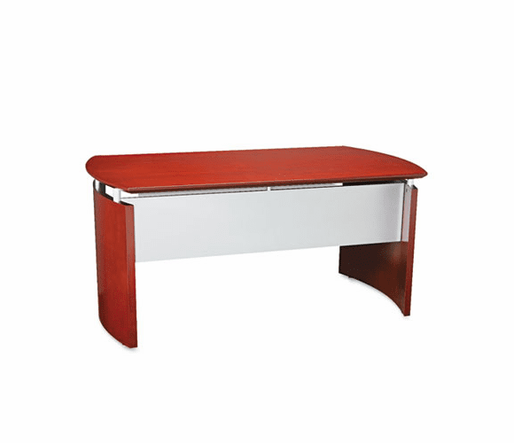 MLNNDT63CRY Napoli Series Wood Veneer 63w Desk Top with Modesty Panel, Sierra Cherry By MAYLINE COMPANY