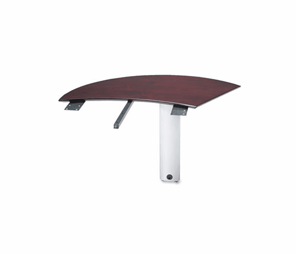 MLNNEXTRMAH Napoli Series Right Curved Desk Extension, 47 x 28 x 29�, Mahogany By MAYLINE COMPANY