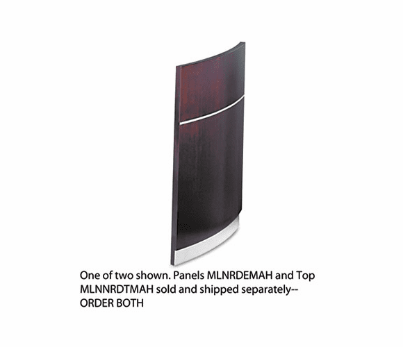 MLNNRDEMAH Napoli Series Wood Veneer Reception Desk Base, Mahogany By MAYLINE COMPANY