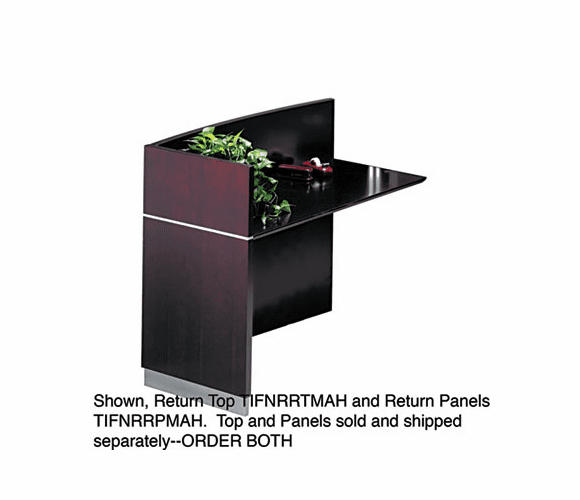 MLNNRRTMAH Napoli Series Wood Veneer Reception Return Top, Mahogany By MAYLINE COMPANY