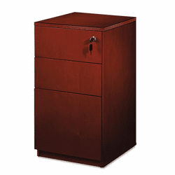MLNPBBFT19C Luminary Series Wood Veneer Freestanding Box/Box/File Pedestal, Cherry By MAYLINE COMPANY