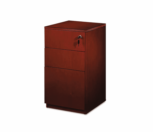 MLNPBBFT19C Luminary Series Wood Veneer Freestanding Box/Box/File Pedestal, Cherry By MAYLINE COMPANY