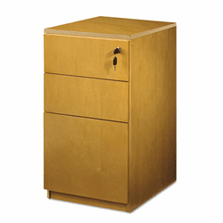 MLNPBBFT19M Luminary Series Wood Veneer Freestanding Box/Box/File Pedestal, Maple By MAYLINE COMPANY