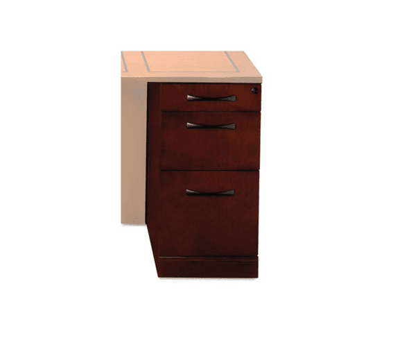 MLNSDPBFSCR Sorrento Series Veneer Pencil/Box/File Pedestal For Desk Top, Bourbon Cherry By MAYLINE COMPANY