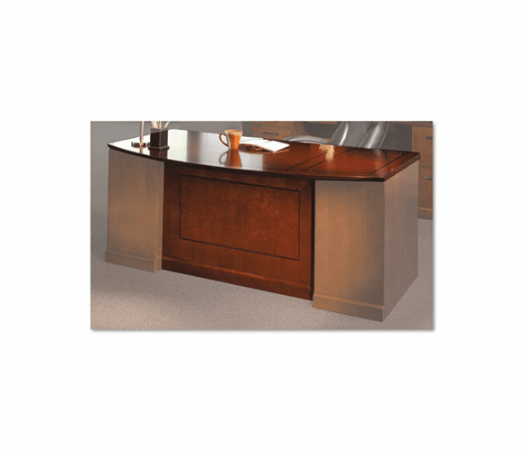 MLNSDTB72SCR Sorrento Series Veneer Bow Front Desk Top, 72w x 39d, Bourbon Cherry By MAYLINE COMPANY