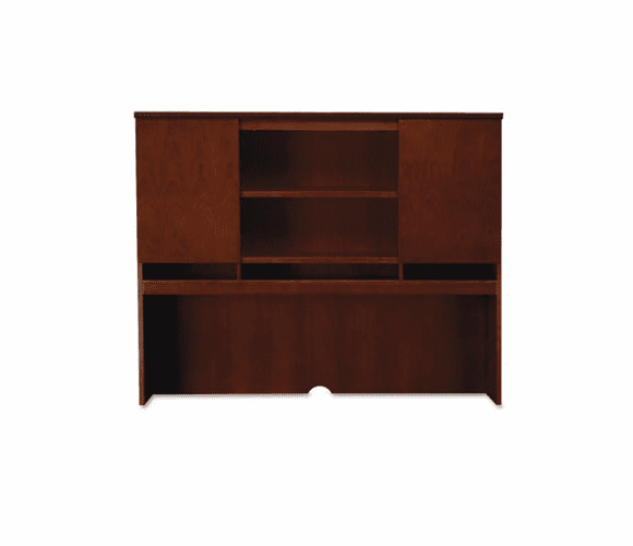 MLNSHA72SCR Sorrento Series Assmbld Hutch with Wood Doors, 72w x 15d x 52h, Bourbon Cherry By MAYLINE COMPANY