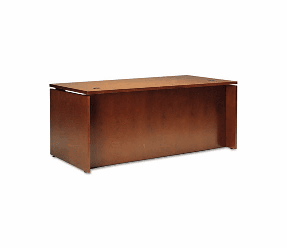 MLNSKDS72TOF Stella Series Wood Veneer Straight Front Desk, 72w x 36d x 29h, Toffee By MAYLINE COMPANY