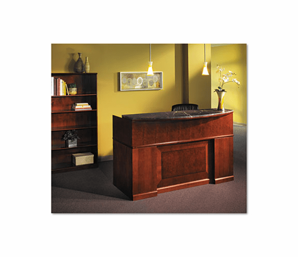 MLNSRCMSCR Sorrento Series Reception Desk Counter with Granite Top By MAYLINE COMPANY
