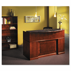 MLNSRCMSCR Sorrento Series Reception Desk Counter with Granite Top By MAYLINE COMPANY