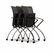 MLNTSH1BB Valor� Series High-Back Nesting Chair, Mesh/Fabric, Black, 2/Carton By MAYLINE COMPANY